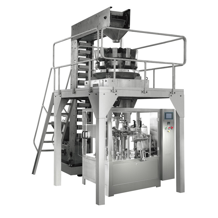 Vertical levántese la máquina rotatoria del envasado de alimentos congelado del bolso