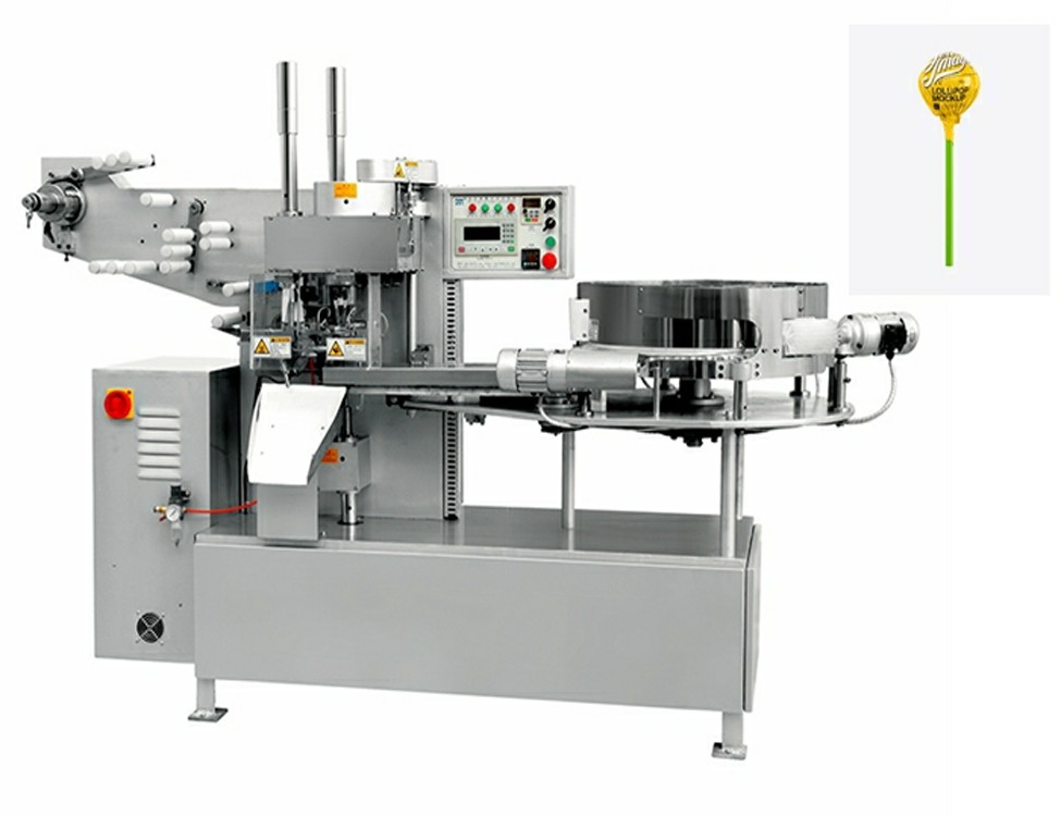 Pequeña empaquetadora automática llena del caramelo de la piruleta